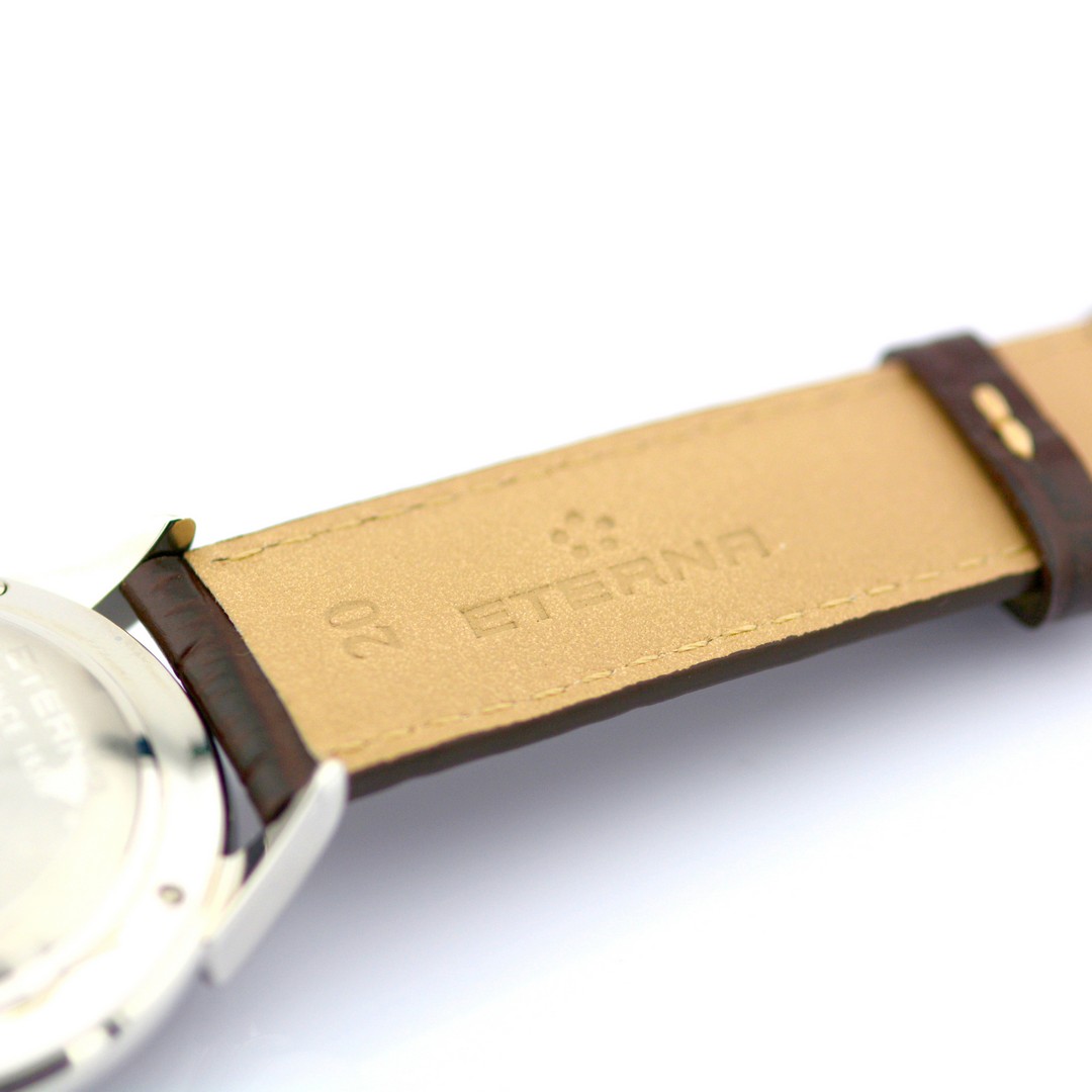 Eterna / Reveil Alarm - Brown Strap - Gentlemen's Steel Wristwatch - Image 7 of 7