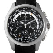 Girard-Perregaux / Traveller - World Timer WW.TC Chronograph - Gentlemen's Steel Wristwatch