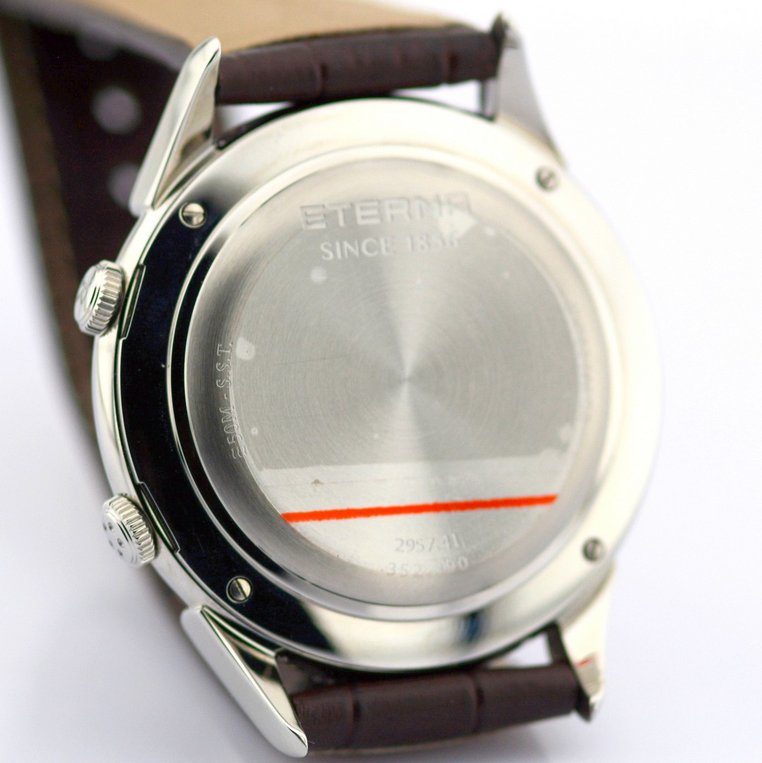 Eterna / Reveil Alarm - Brown Strap - Gentlemen's Steel Wristwatch - Image 4 of 7