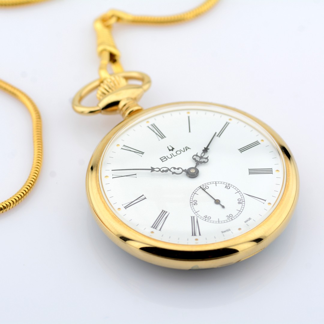 Bulova / Pocket Watch - Gentlemen's Gold/Steel Pocketwatch - Image 3 of 8