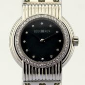 Boucheron / AJ 411022 Diamond Dial Diamond Case - Lady's Steel Wristwatch