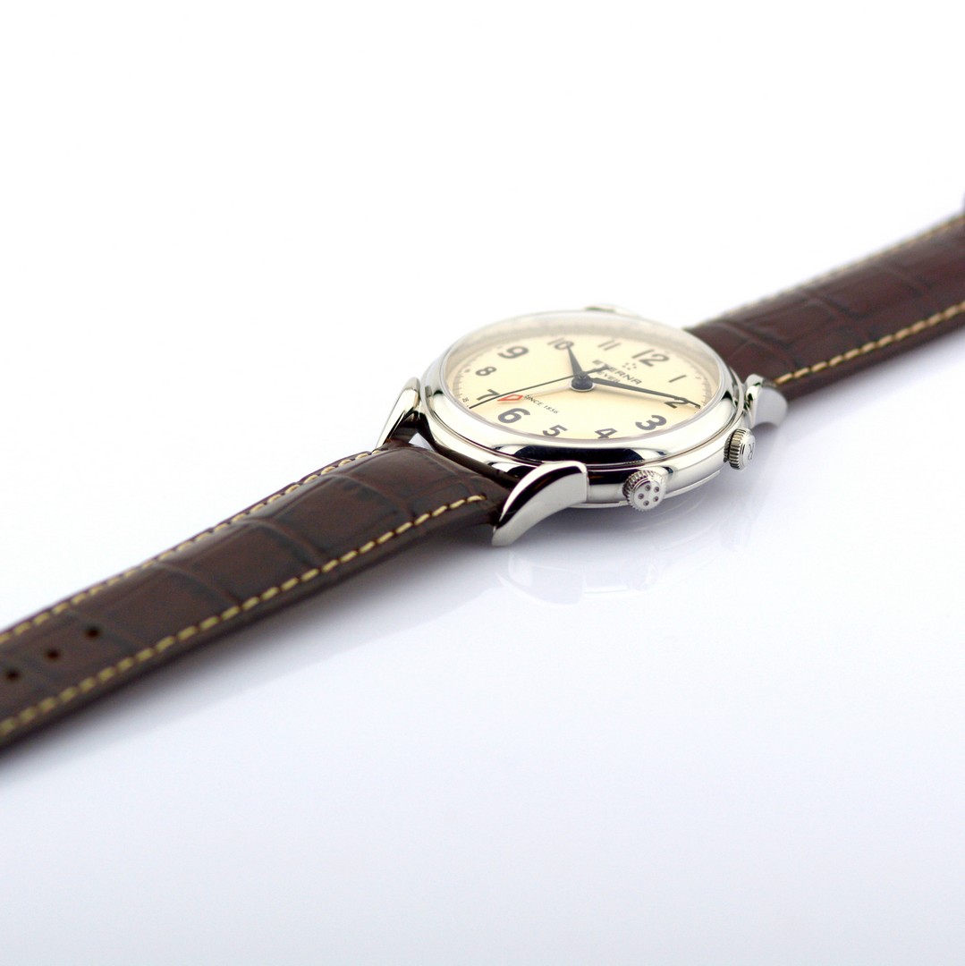 Eterna / Reveil Alarm - Brown Strap - Gentlemen's Steel Wristwatch - Image 5 of 7