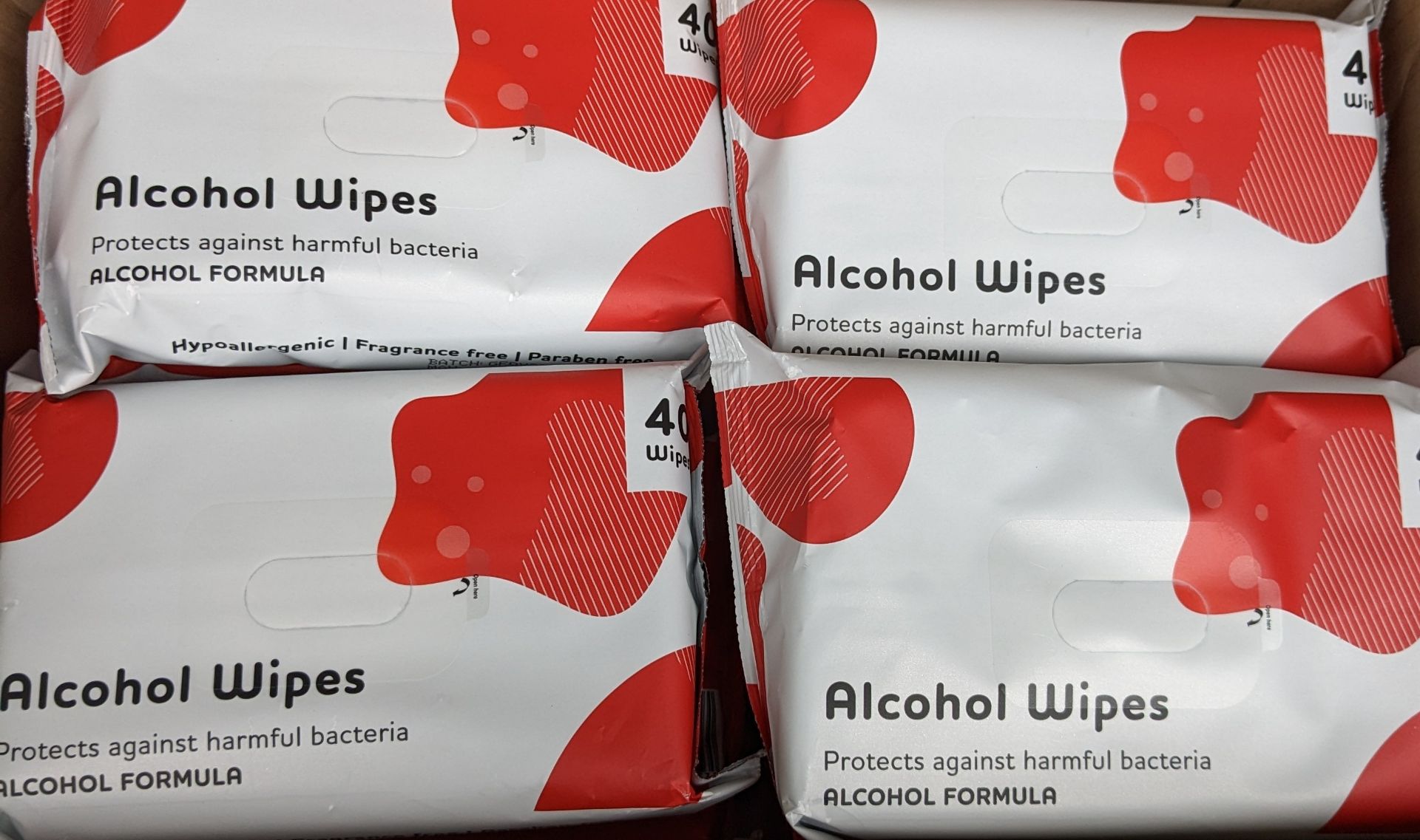 20 Brand New Packs Alcohol Wipes.
