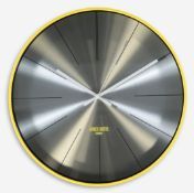 Brand New Yellow & Silver Tone Round Clock
