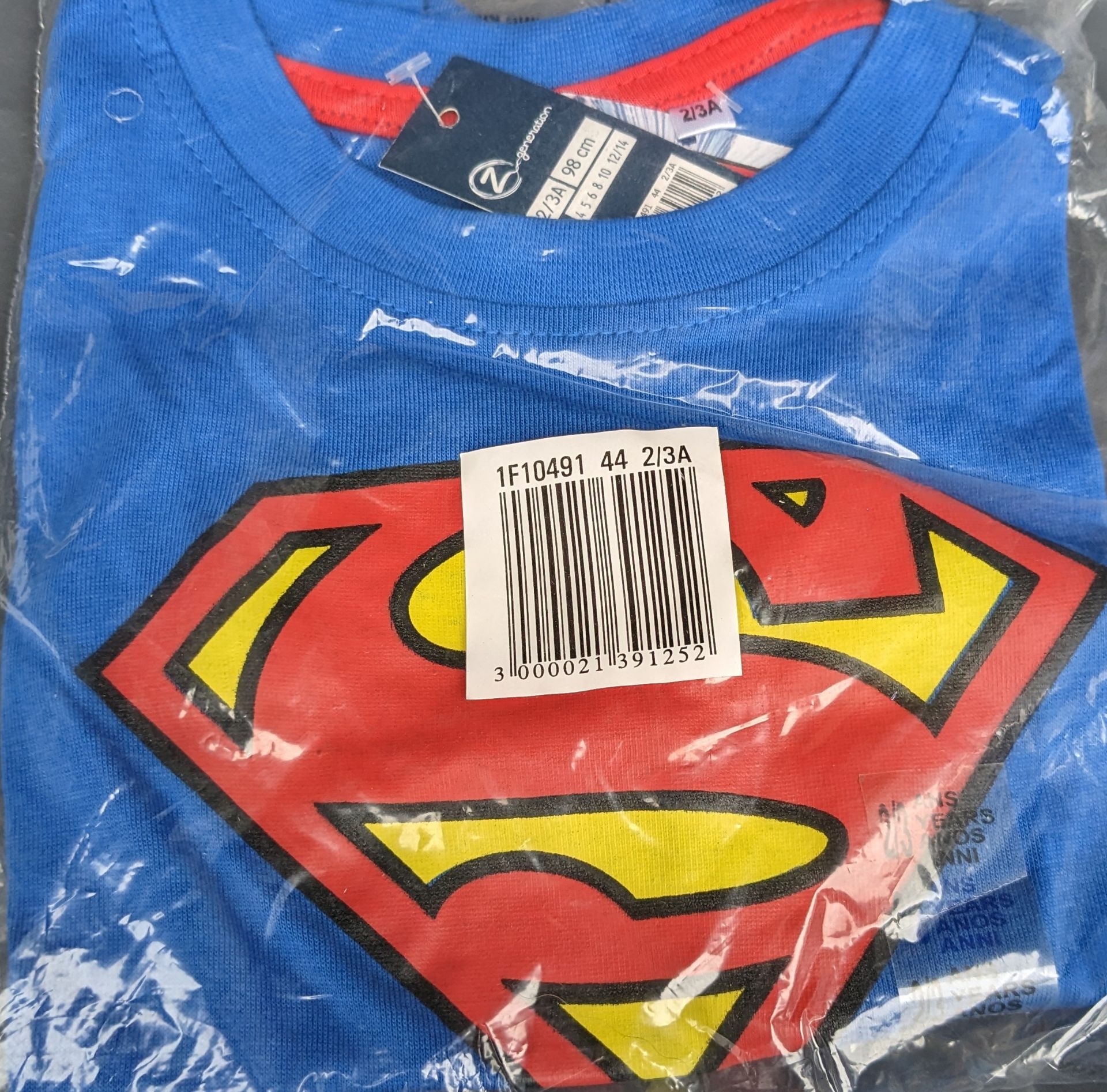 12 Brand New Superman Design Kids T-shirts.