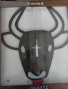2 Black Bull Clocks, Brand New