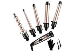 Curling Wand, Ohuhu Hair Curler 5 In 1, 9 To 32Mm Multifunction Curling Tongs Iron Set