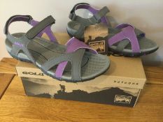 GOLA Women's “CEDAR” Hiking Sandals, Grey/Purple, Size 6 - Brand New
