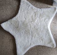 4 Brand New Soft Touch White Star Shaped Rugs
