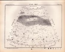 Star Map Chart Victorian Antique1892 Atlas of Astronomy 52.