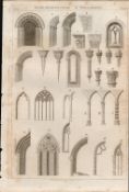 Irish Architecture & Ornaments Rare 1791 Francis Grose Antique Print