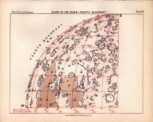Moon Fourth Quadrant Victorian 1892 Atlas of Astronomy- 26.