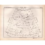 Star Map Chart Victorian Antique 1892 Atlas of Astronomy 55.