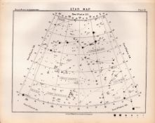 Star Map Chart Victorian Antique 1892 Atlas of Astronomy 55.