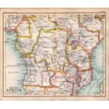 Equatorial Africa Double Sided Victorian Antique 1896 Map.