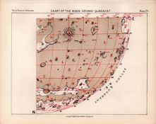 Moon Second Quadrant Victorian 1892 Atlas of Astronomy- 24.