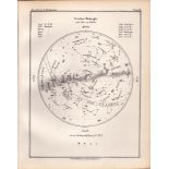 October Midnight Chart Victorian Antique 1892 Atlas of Astronomy 48.