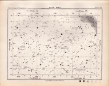 Star Map Chart Victorian Antique 1892 Atlas of Astronomy 63.