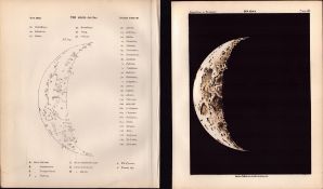 Moon Fifth Day Cycle Victorian 1892 Atlas of Astronomy - 29.