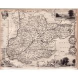 Essex Steel Engraved Victorian Antique Thomas Moule Map.