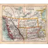 Canada Western Provinces Double Sided Antique 1896 Map.