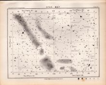 Star Map Chart Victorian Antique 1892 Atlas of Astronomy 62.