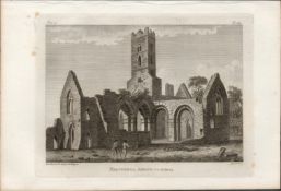 Kilconnel Abbey Co Galway Rare 1791 Francis Grose Antique Print.