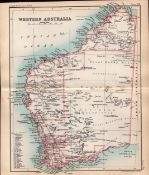 Western Australia Double Sided Victorian Antique 1896 Map.