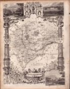 Rutlandshire Steel Engraved Victorian Thomas Moule Map.