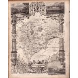 Rutlandshire Steel Engraved Victorian Thomas Moule Map.