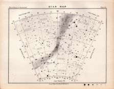 Star Map Chart Victorian Antique 1892 Atlas of Astronomy 66.