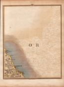 Scarborough Filey Cayton Hunmanby, Coast John Cary’s Antique 1794 Map.