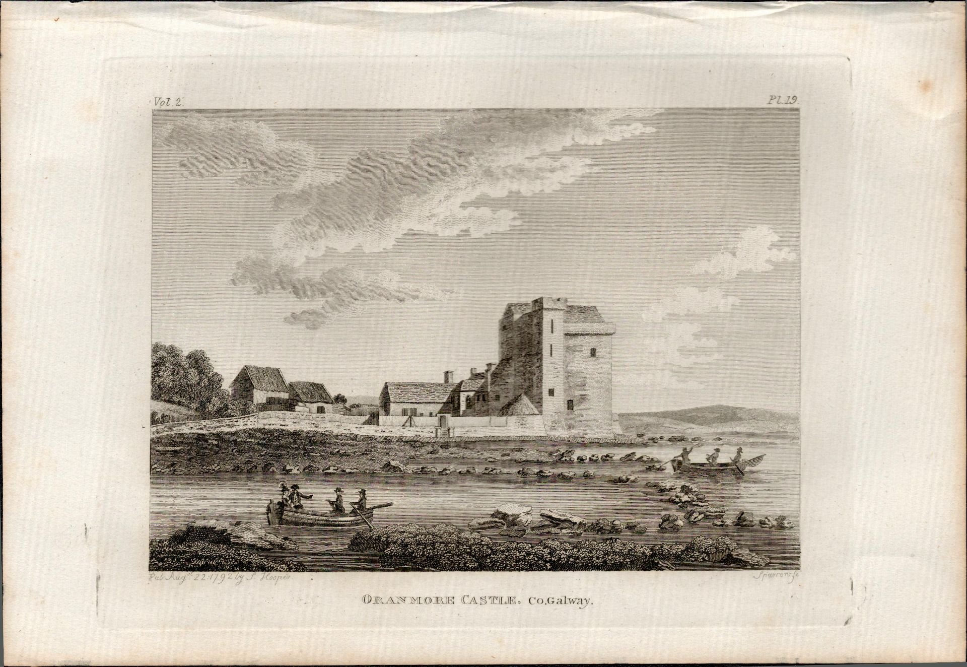 Oranmore Abbey Co Galway Rare 1791 Francis Grose Antique Print