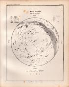 March Midnight Chart Victorian Antique 1892 Atlas of Astronomy 41.