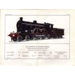 Lancashire & Yorkshire Railway Coloured Antique Book Plate.