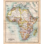 Africa Continent & Egypt Double Sided Antique 1896 Map.