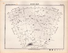 Star Map Chart Victorian Antique 1892 Atlas of Astronomy 65.