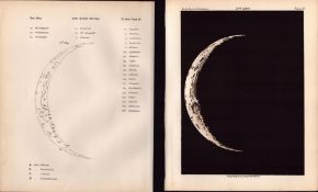 The Moon Third Day Cycle Victorian 1892 Atlas of Astronomy - 27.