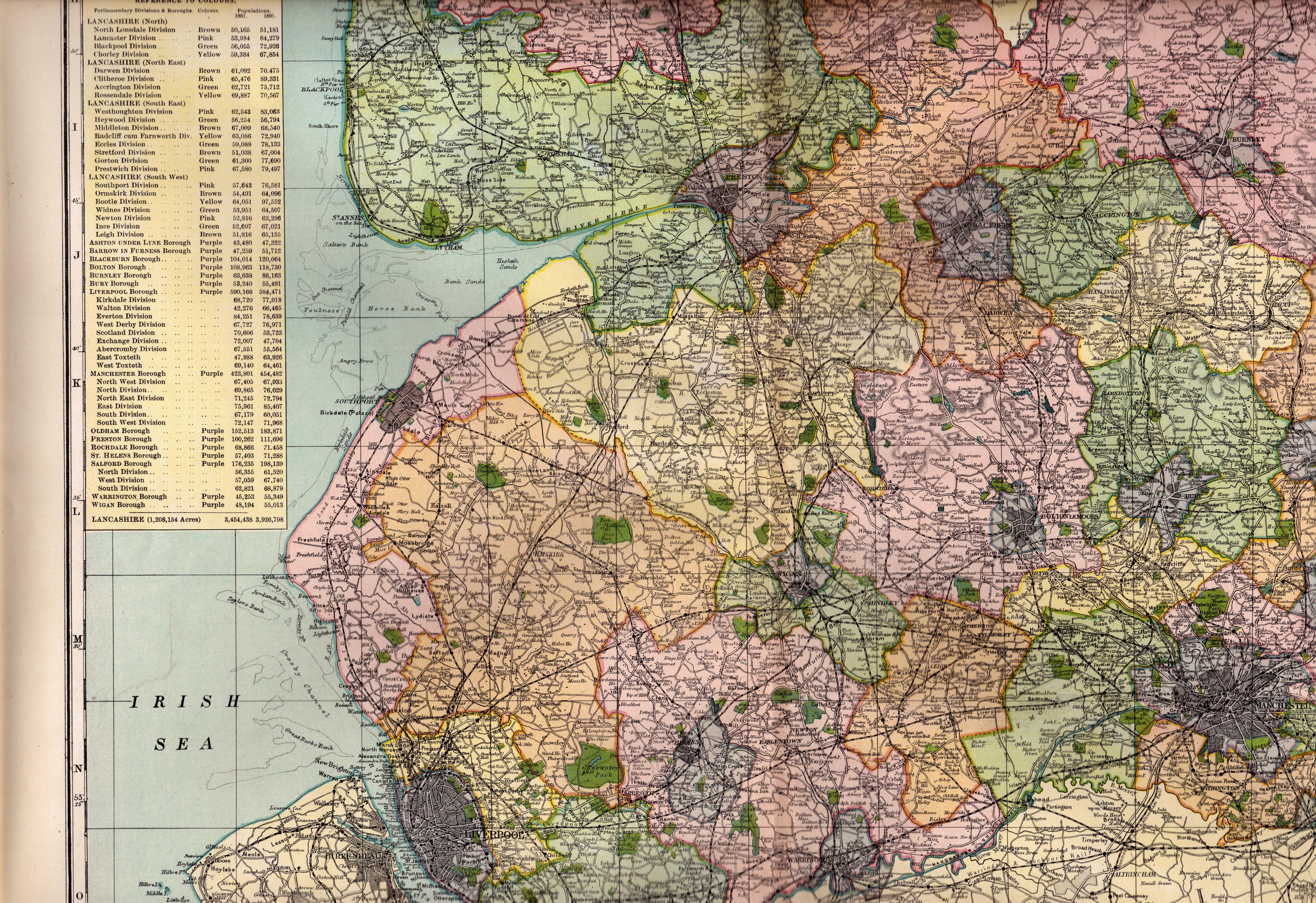 Collection of 11 Coloured Victorian Large Antique Maps GW Bacon 1899 Set 2 - Image 12 of 12