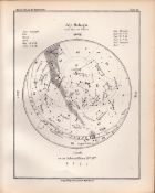 July Midnight Chart Victorian Antique 1892 Atlas of Astronomy 45.