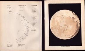 Moon Fourteenth Day Cycle Victorian 1892 Atlas of Astronomy -38.