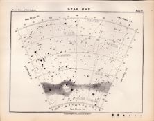 Star Map Chart Victorian Antique 1892 Atlas of Astronomy 67.