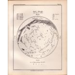 April Midnight Chart Victorian Antique 1892 Atlas of Astronomy 42.