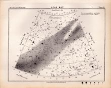 Star Map Chart Victorian Antique 1892 Atlas of Astronomy 53.