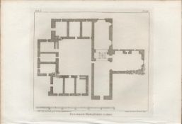 Rosserick Abbey Floor Plan Co Mayo Rare 1791 Francis Grose Antique Print.