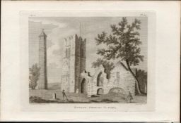 Swords Church Dublin Rare 1791 Francis Grose Antique Print