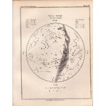 January Midnight Chart Victorian Antique 1892 Atlas of Astronomy 39.