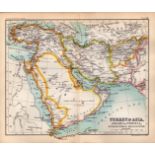 Turkey Arabia Persia Afghanistan Double Sided Antique 1896 Map.