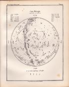 June Midnight Chart Victorian Antique 1892 Atlas of Astronomy 44.