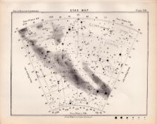 Star Map Chart Victorian Antique 1892 Atlas of Astronomy 68.